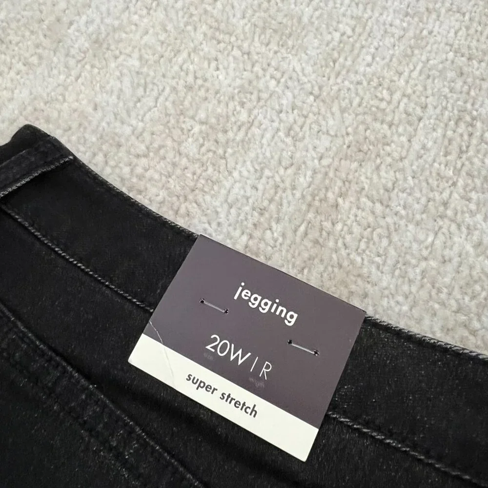 NWT Ava & Viv Super Stretch Jeggings Skinny Jeans 20W Black Boho - Picture 9 of 11